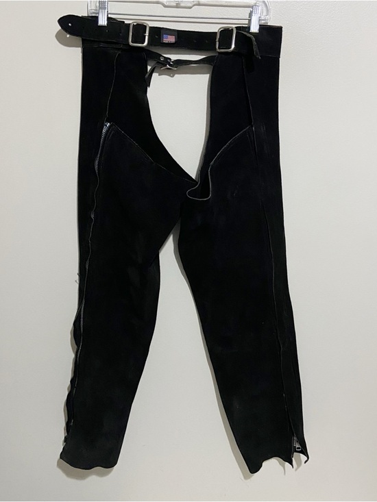 Vintage Pants - Whitman Chaps Medium Schooling Buckle Back Show Suede Leather Black Riding USA